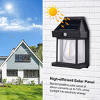 Wandlampe mit Solarbetrieb und Bewegungssensor, Laternenform - Ansicht 2