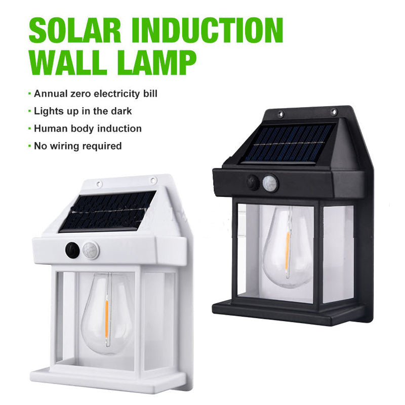 Wandlampe mit Solarbetrieb und Bewegungssensor, Laternenform - Ansicht 8