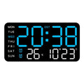Wanduhr digital mit LED-Anzeige, Datum, Wochentag und Temperatur