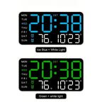 Wanduhr digital mit LED-Anzeige, Datum, Wochentag und Temperatur - Ansicht 7