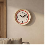 Wanduhr mit lautlosem Quarzwerk und geschwungenem Rahmen - Ansicht 6