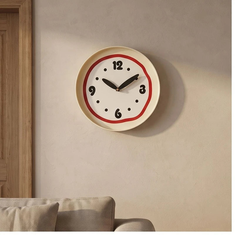 Wanduhr mit lautlosem Quarzwerk und geschwungenem Rahmen - Ansicht 6