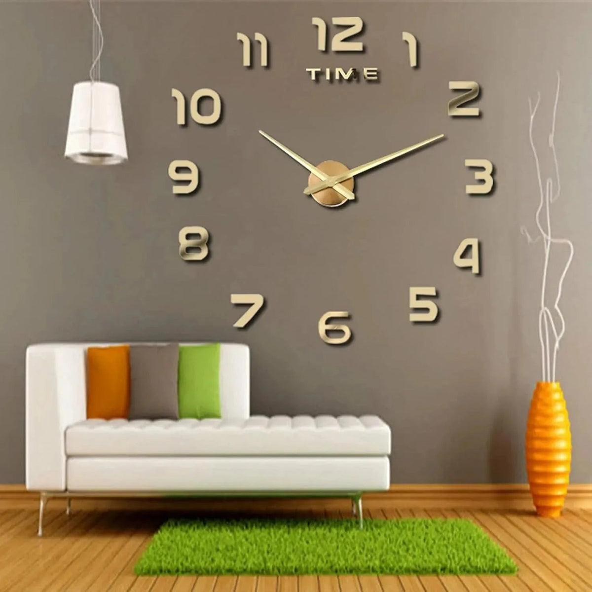 Wanduhr rahmenlos mit arabischen 3D-Ziffern zum Selbstgestalten - Ansicht 2