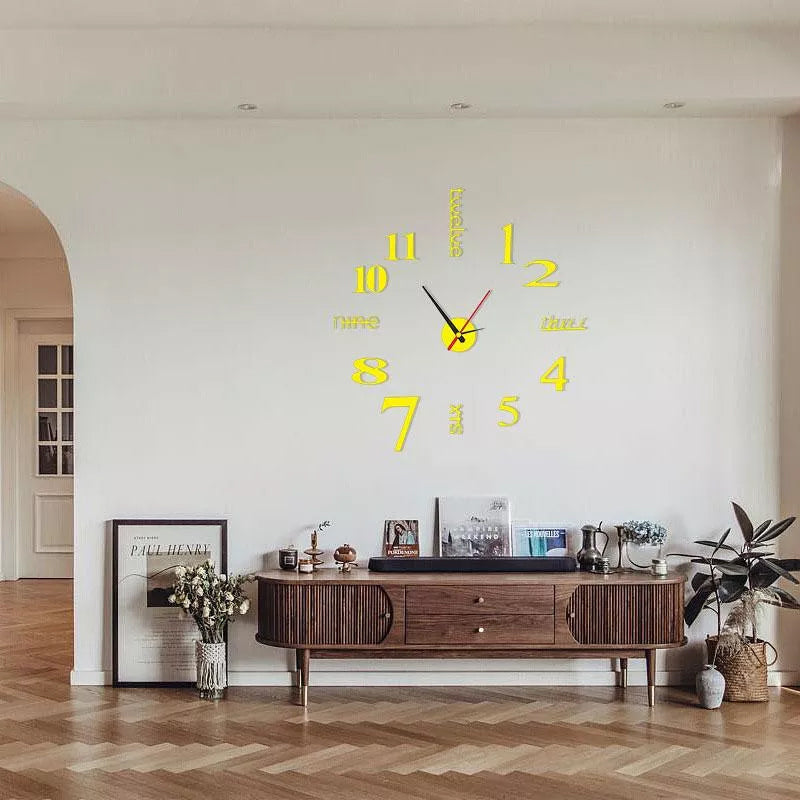 Wanduhr rahmenlos mit leisem Uhrwerk, zum Aufkleben ohne Bohren - Ansicht 11
