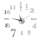 Wanduhr rahmenlos mit leisem Uhrwerk, zum Aufkleben ohne Bohren - Ansicht 19