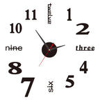 Wanduhr rahmenlos mit Spiegeloberfläche, geräuschlos zur Selbstmontage - Ansicht 5