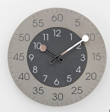 Wanduhr rund und rahmenlos mit kontrastreichem Zifferblatt - Ansicht 5