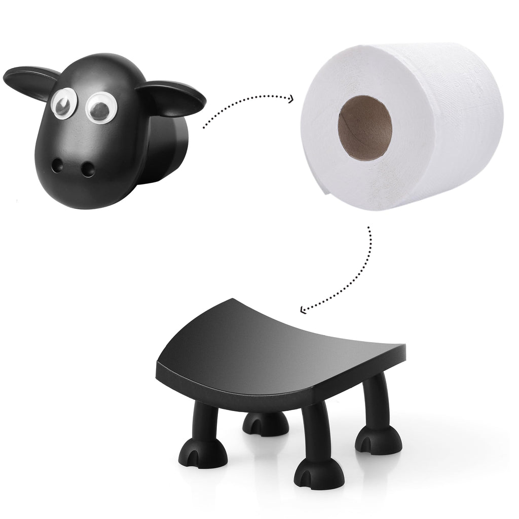 WC Rollenhalter in Schafform, freistehend aus dem 3D-Druck - Ansicht 8