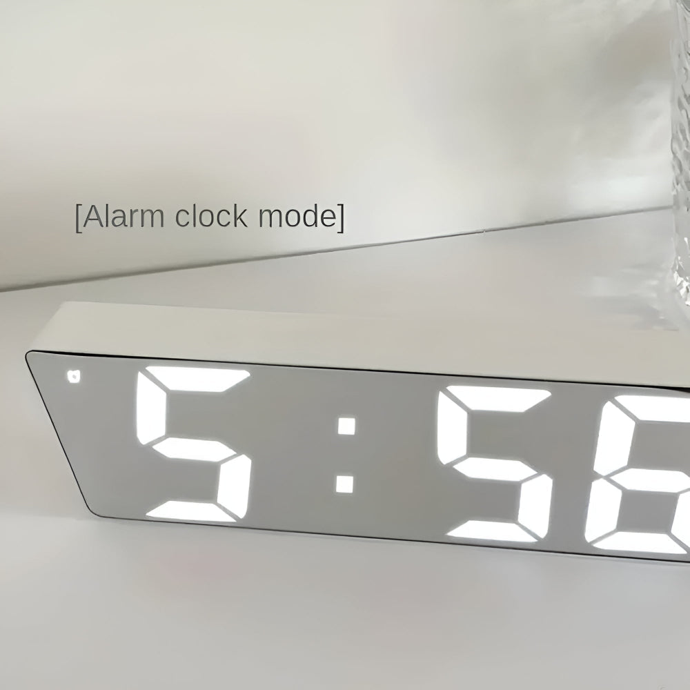 Wecker digital mit LED-Spiegeldisplay, Schlummerfunktion und Temperaturanzeige
