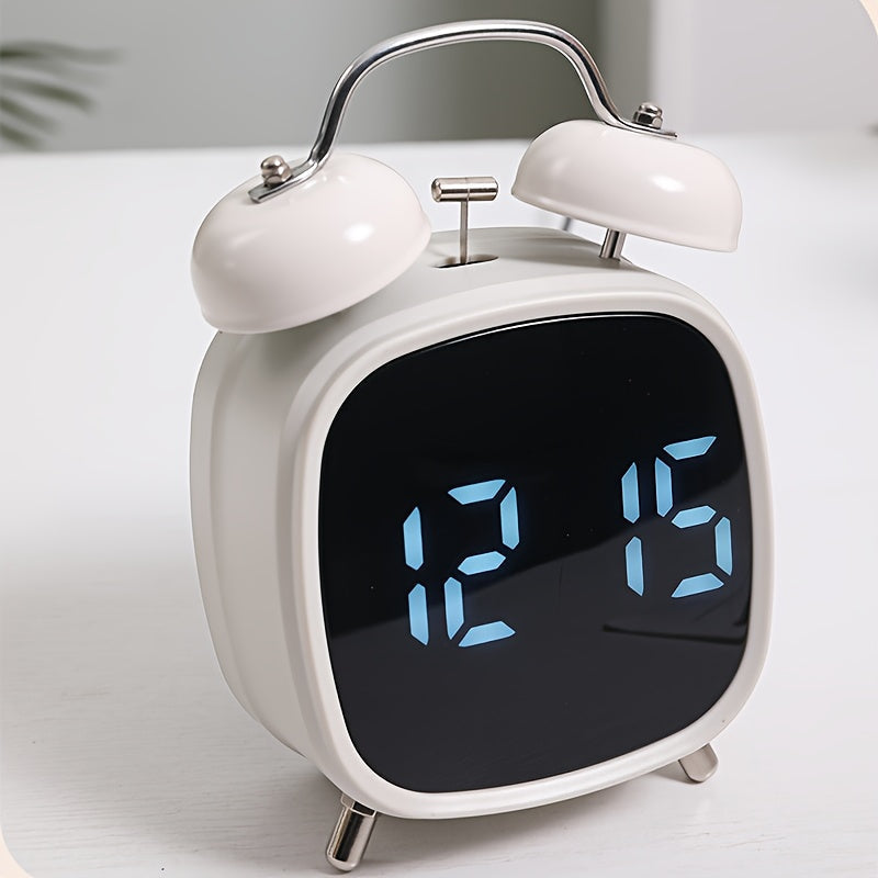 Wecker mit LED-Anzeige, Doppelglocken und extra lautem Alarm - Ansicht 6